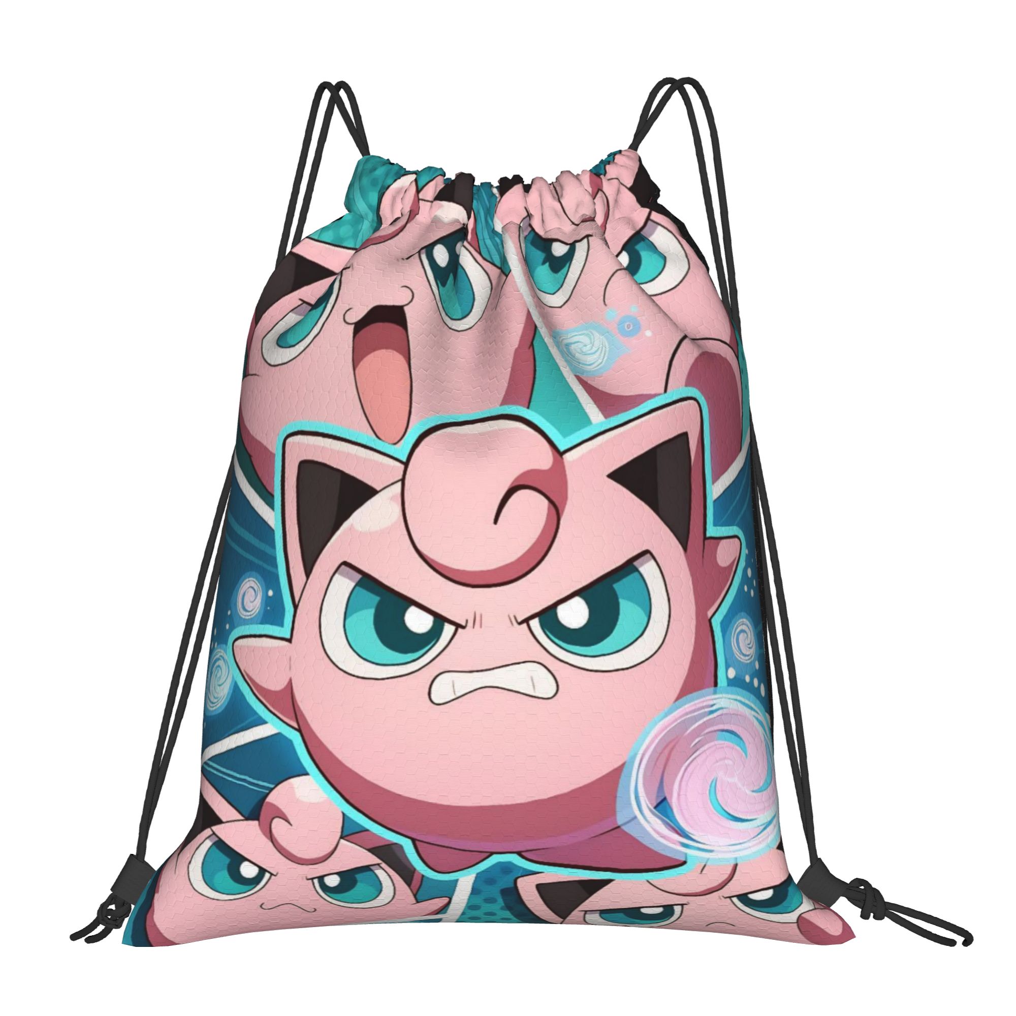Outdoor Sport Backpack - Jigglypuffs Pink Kawaii Drawstring Backpack Sports