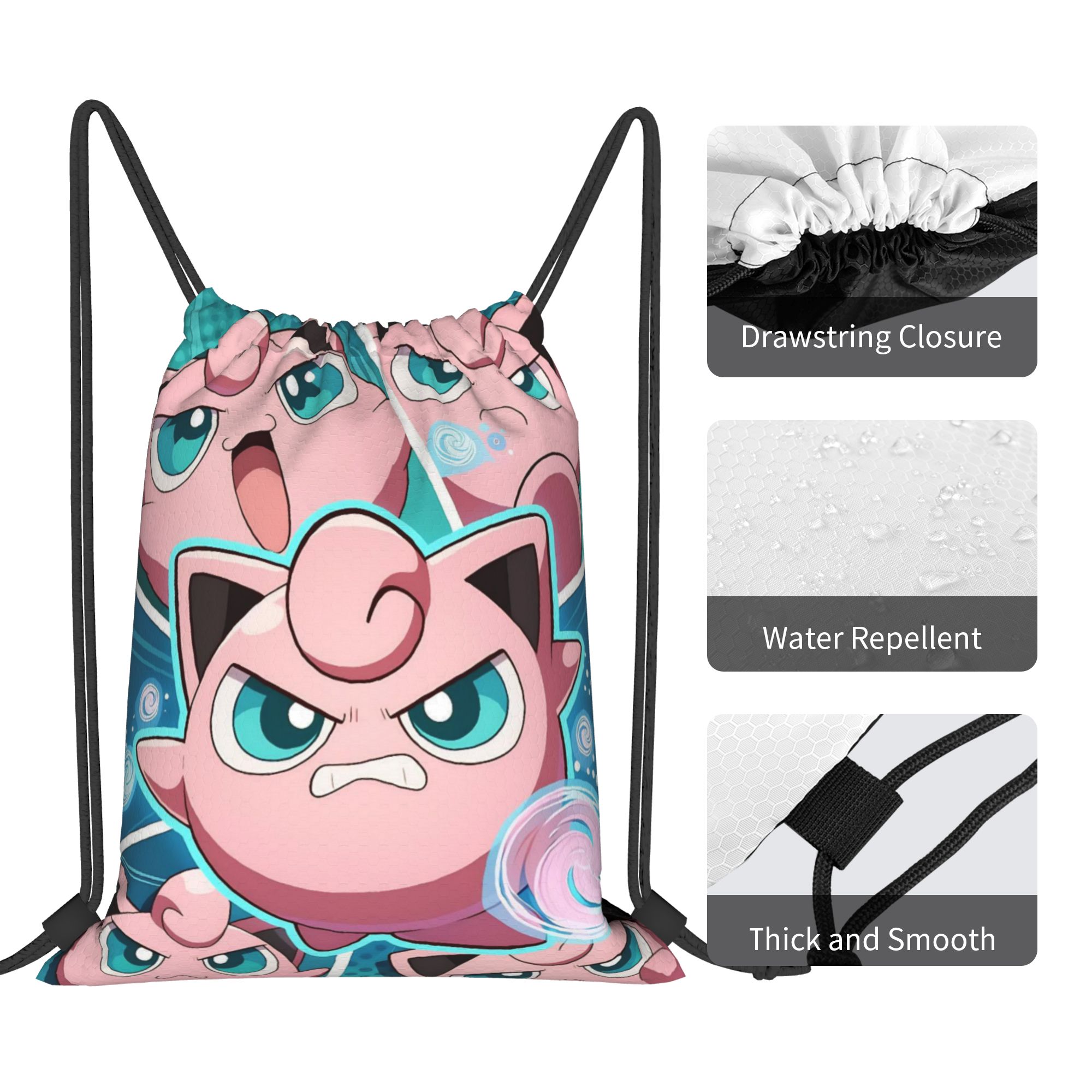 Jigglypuffs Pink Kawaii Drawst - đánh giá và giá Outdoor Sport Backpack